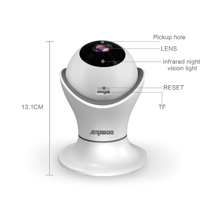 Anpwoo Hercules GM8135+SC2145 1080P HD WiFi IP Camera, Support Motion Detection & Infrared Night Vision & TF Card(Max 128GB), Hercules Anpwoo Hercules GM8135+SC2145 1080P HD WiFi IP Camera, Support Motion Detection & Infrared Night Vision & TF Card(Max 128GB), Hercules